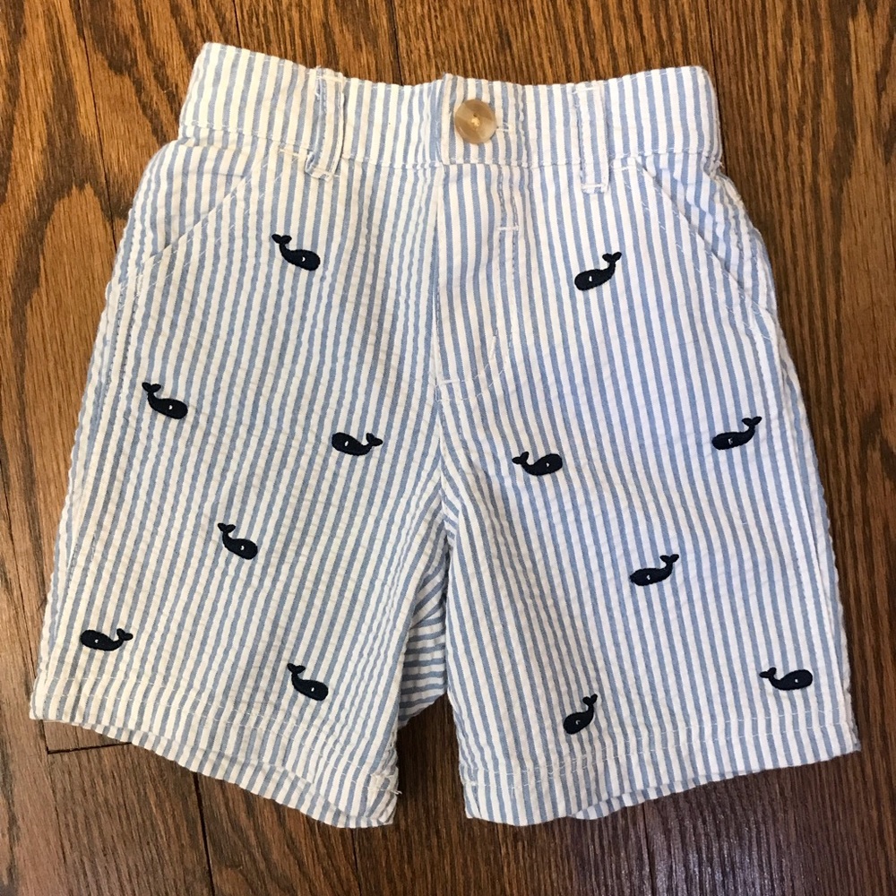 Seersucker board shorts, 18 mo